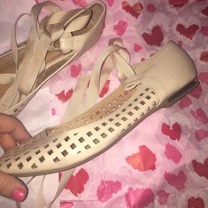 Ribbon Ankle Ties Flats